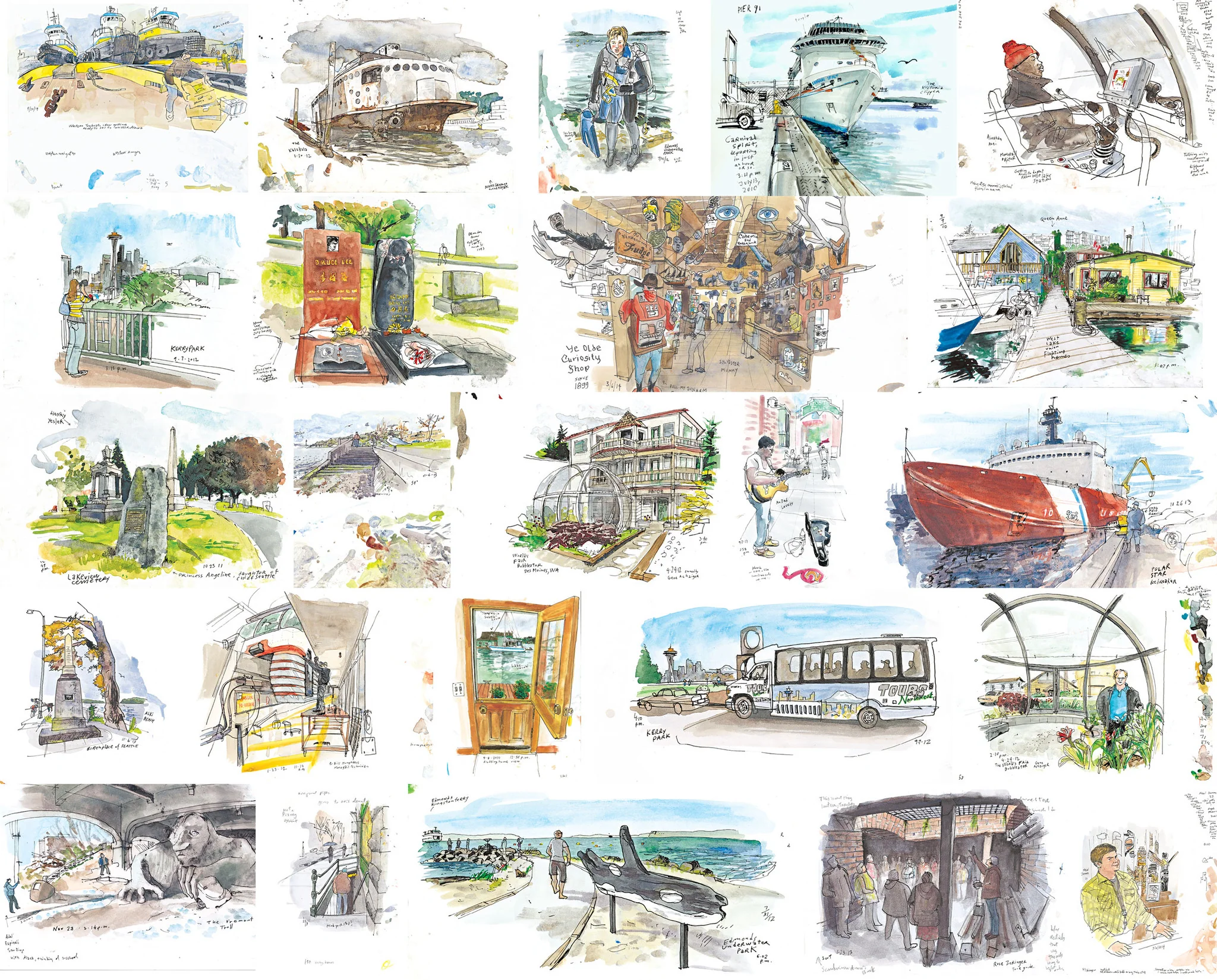 Seattle Sketcher: An Illustrated Journal by Seattle Times Artist Gabriel Campanario - Image 3